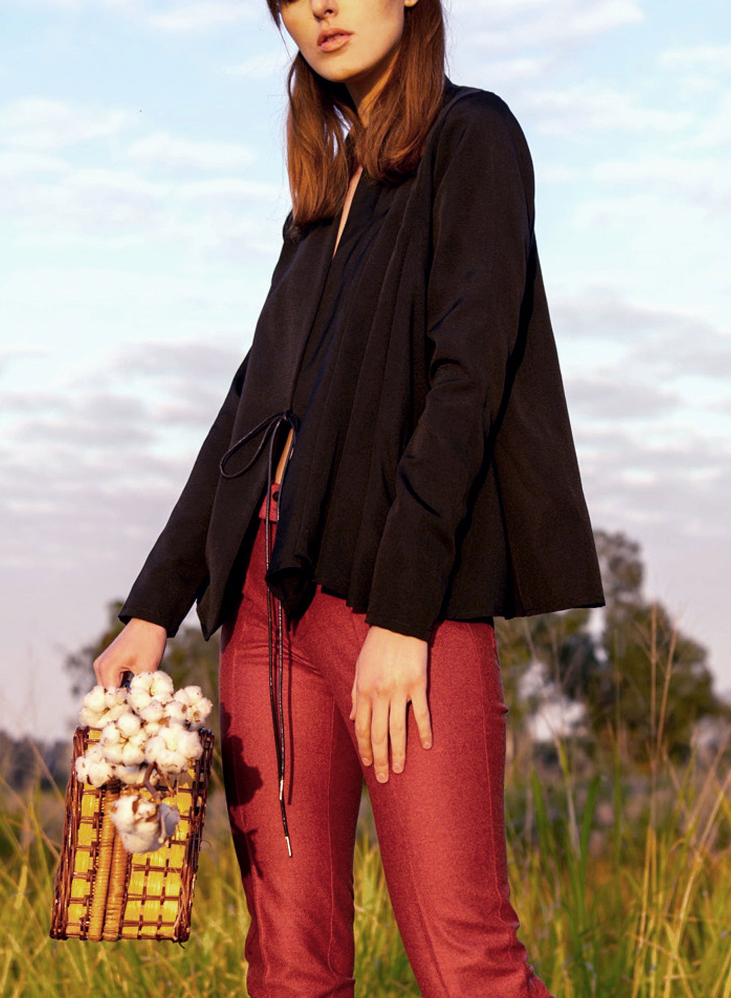 Black Pleated Top