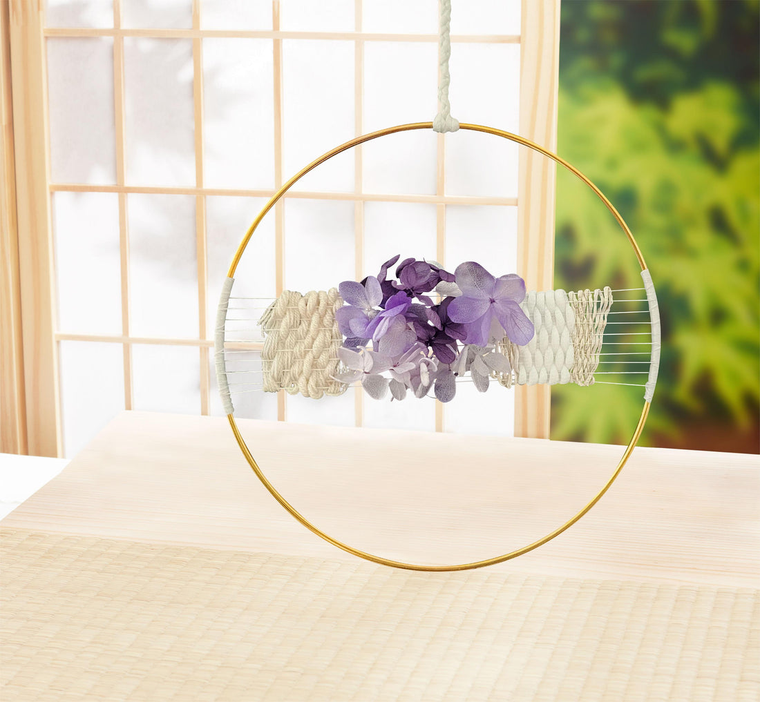Saori Weaving Ikebana Wreath Workshop for TATCHA