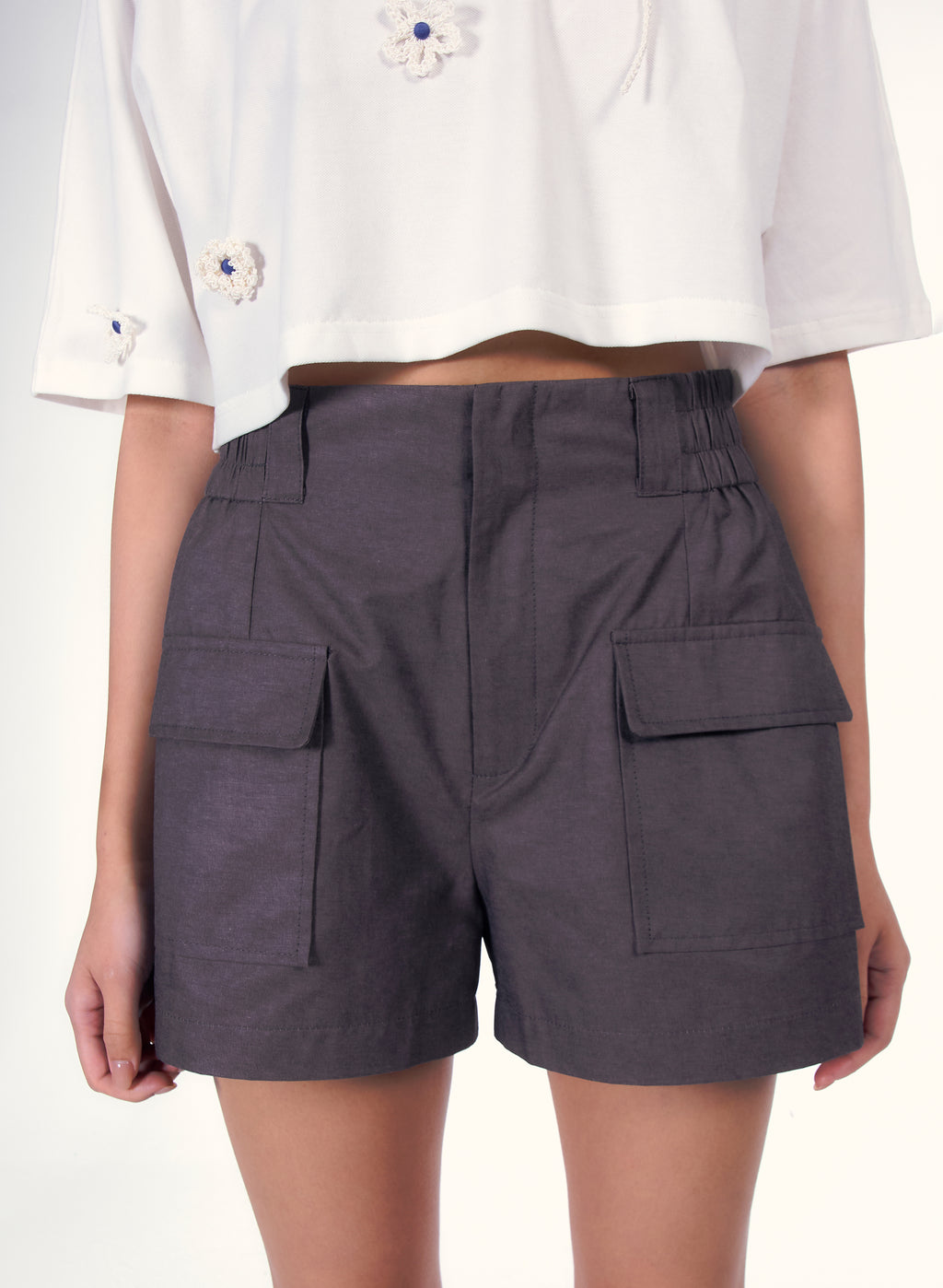 Slate Gray pockets shorts