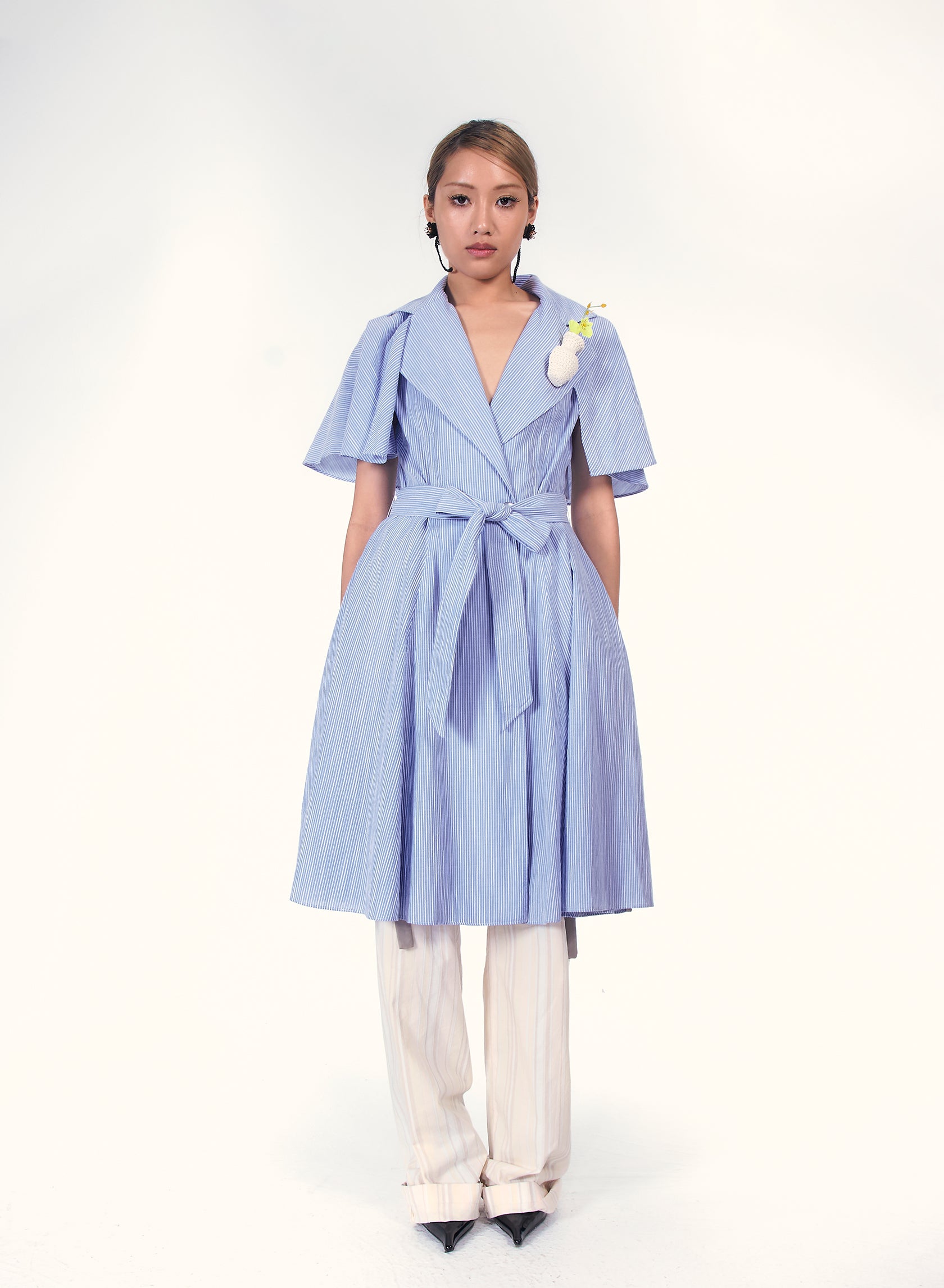 Detachable cape Dress