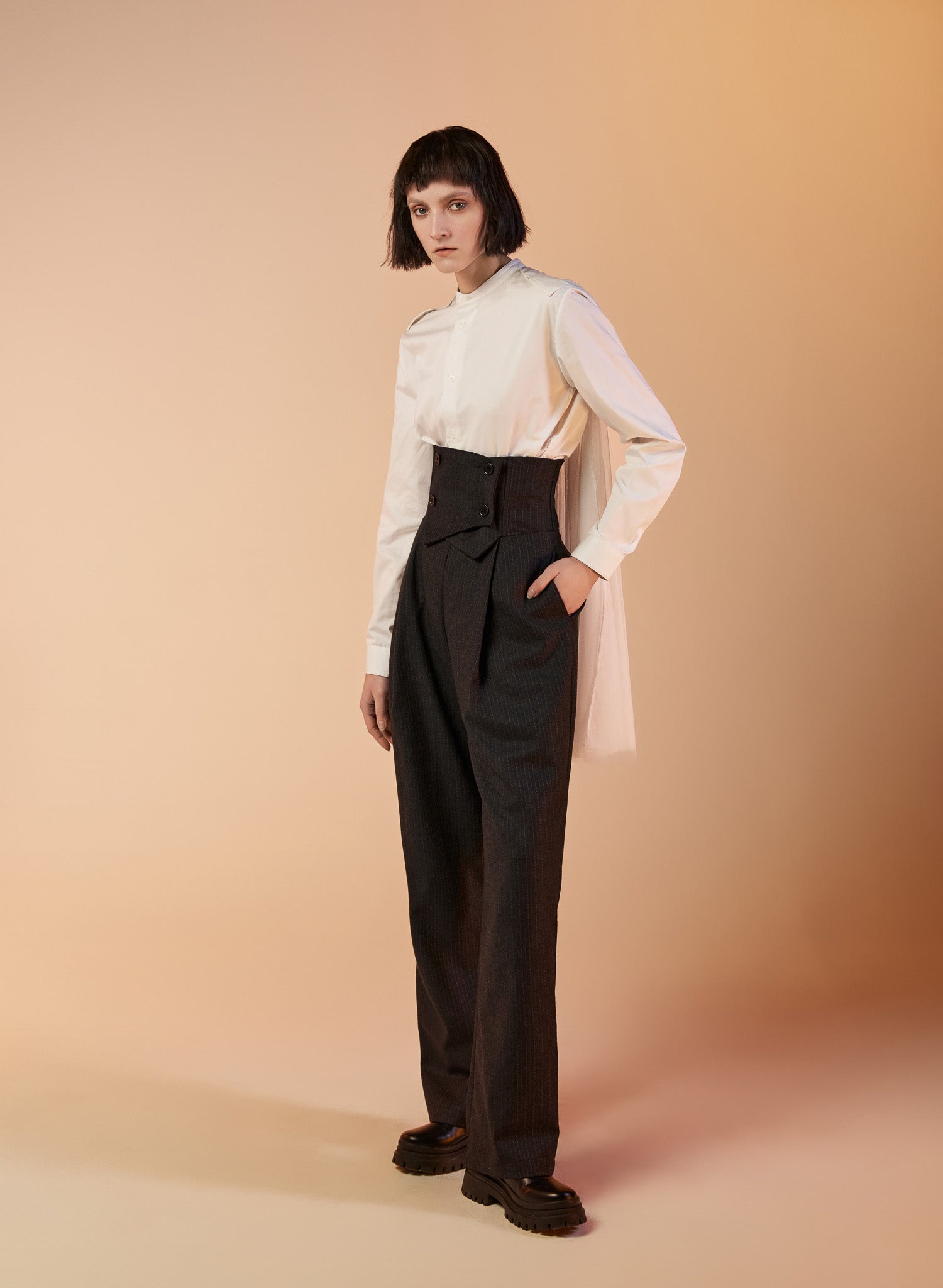 Layered Tulle Shirt