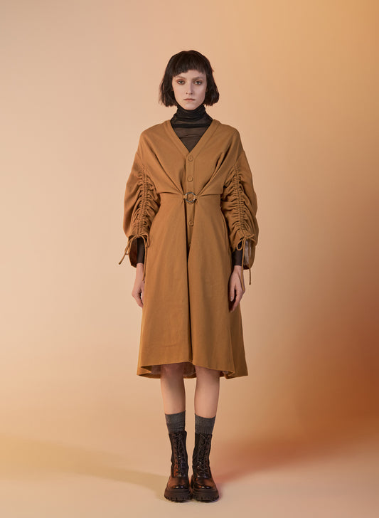 Fringe Sleeve Wrap Dress