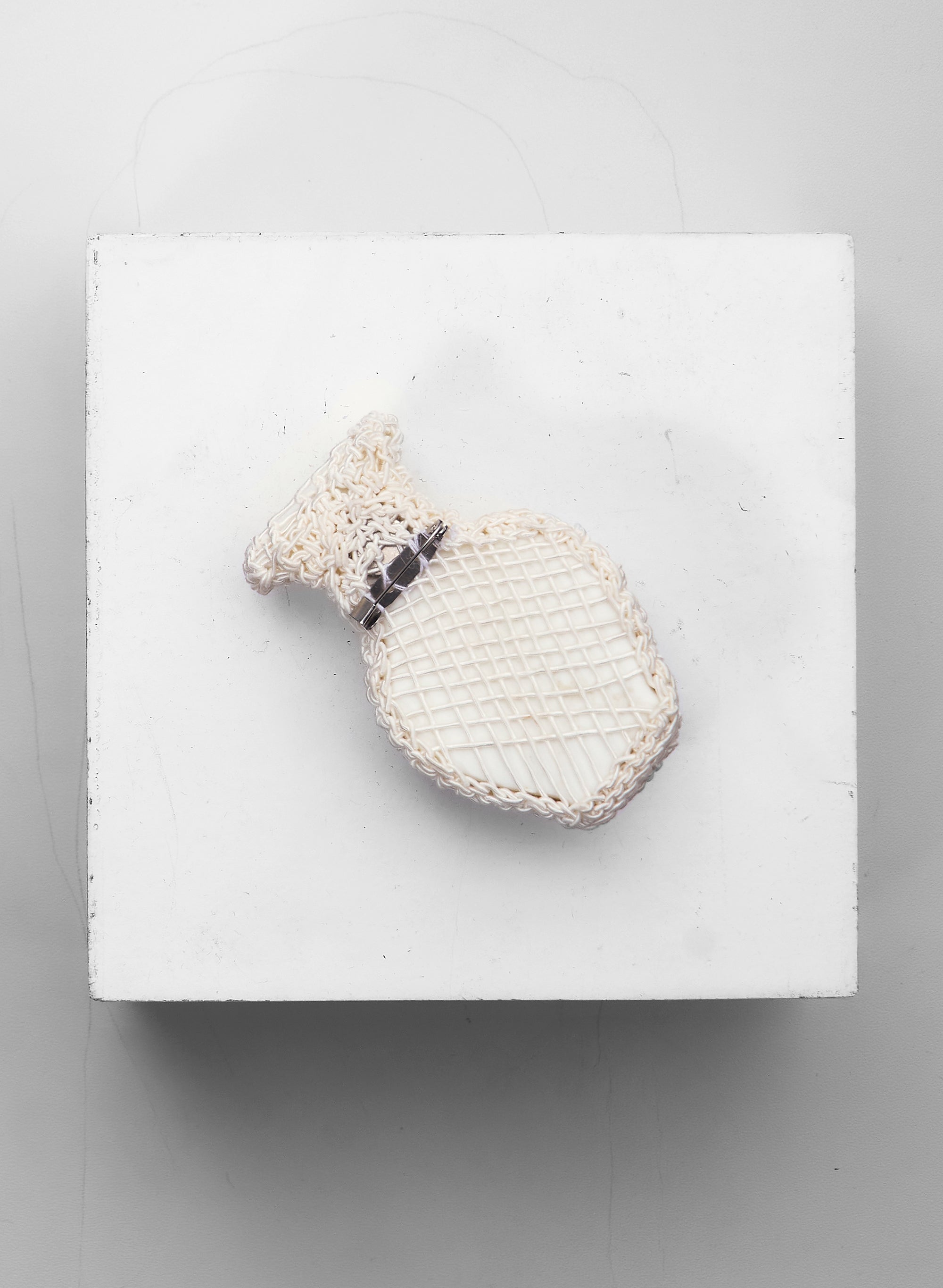 Crochet Vase Shape Brooch