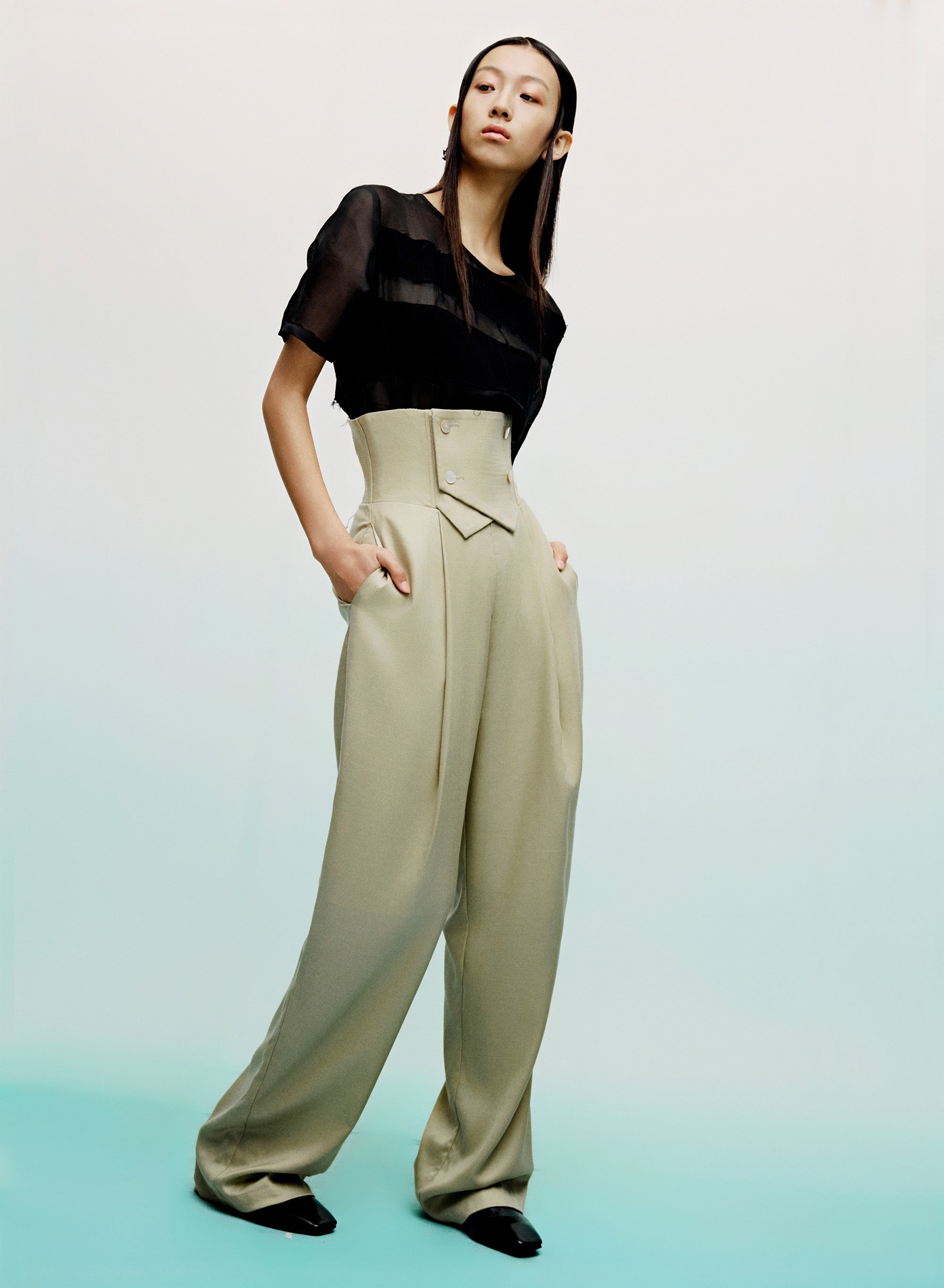 High-Waisted Trousers