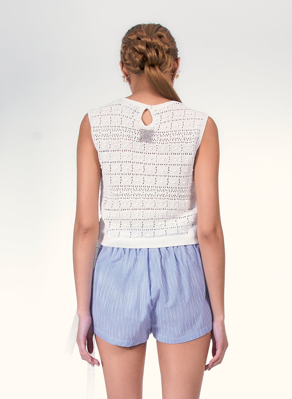 Pointelle knitted Vest