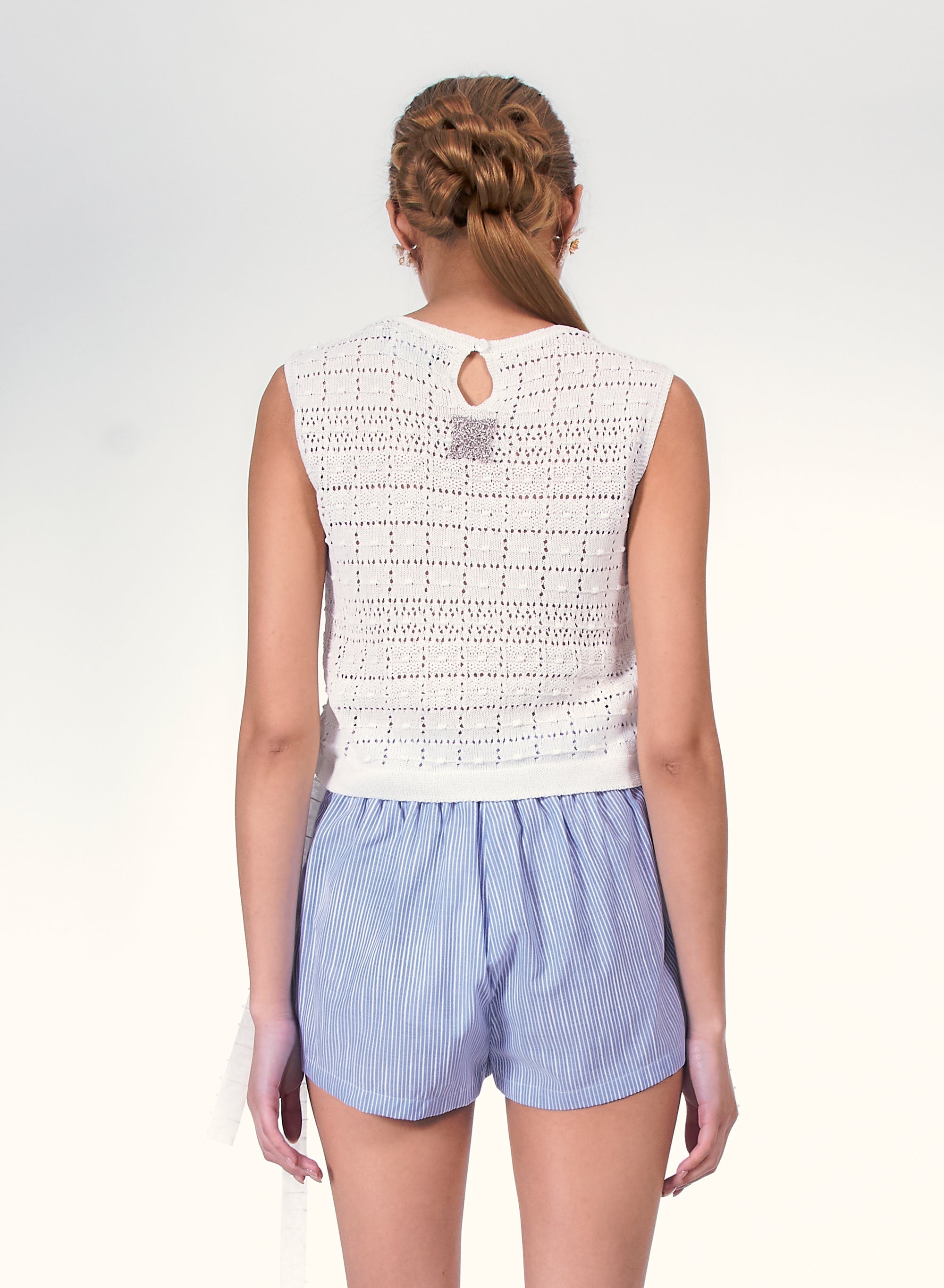 Pointelle knitted Vest