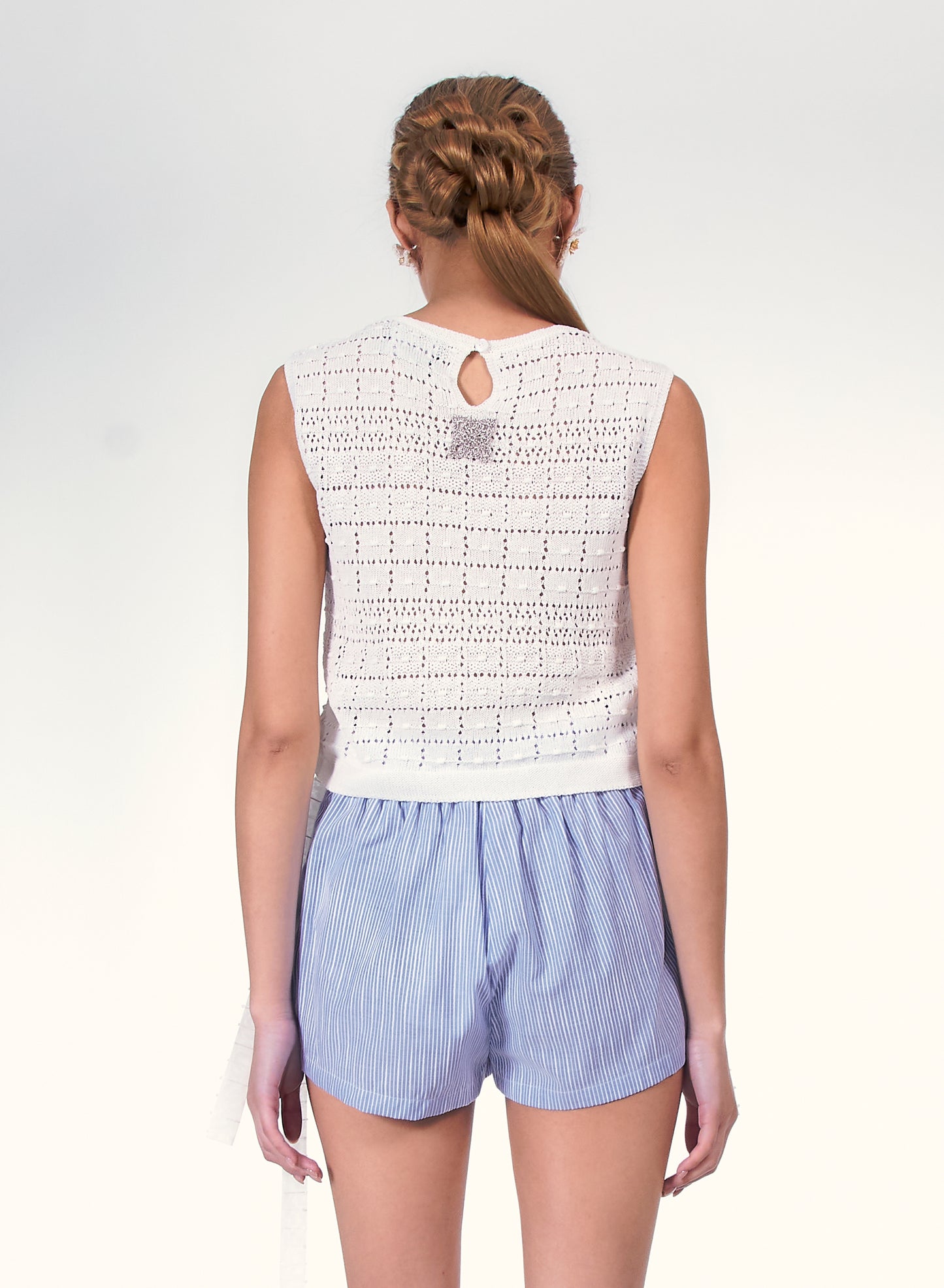 Pointelle knitted Vest