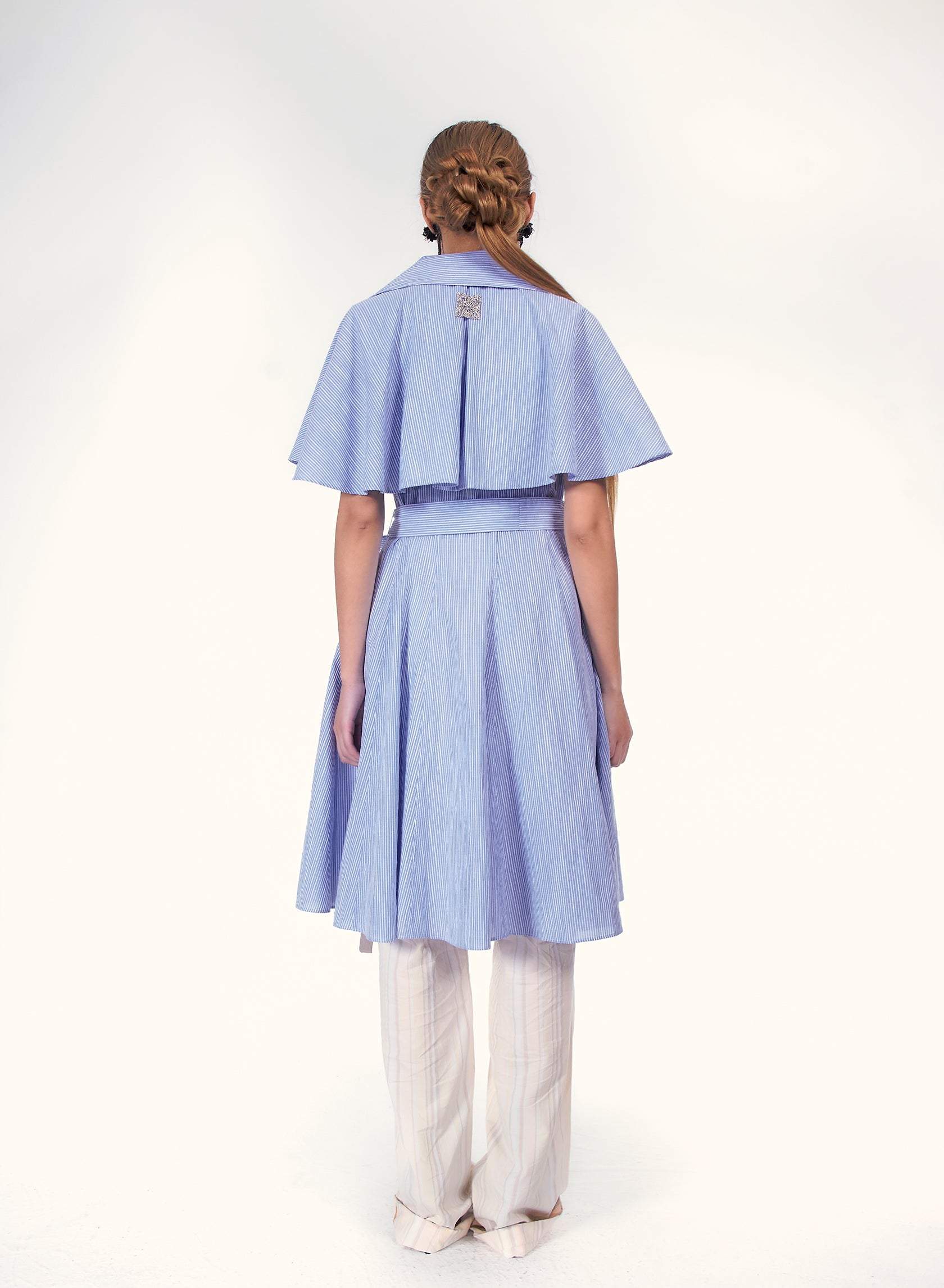Detachable cape Dress