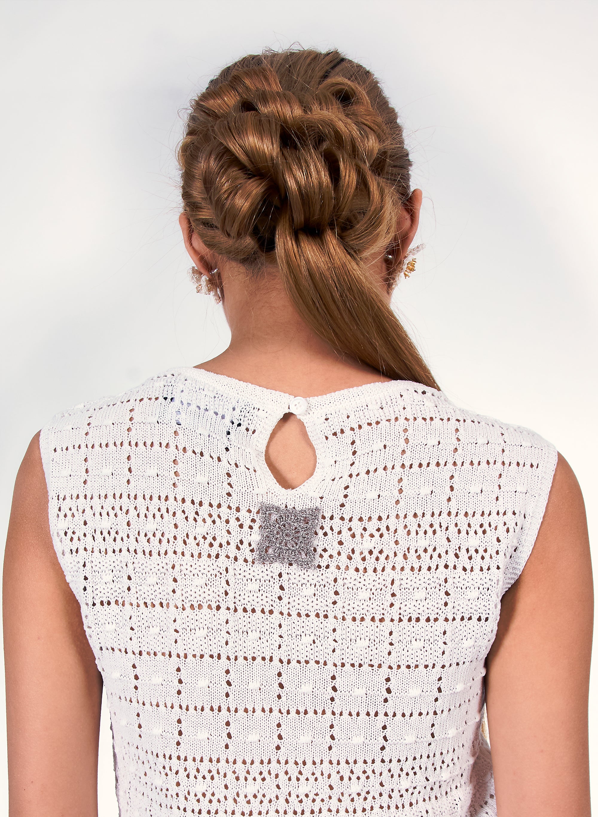 Pointelle knitted Vest