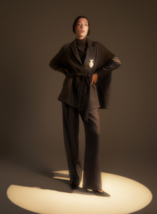 Oversized Checkered Coat