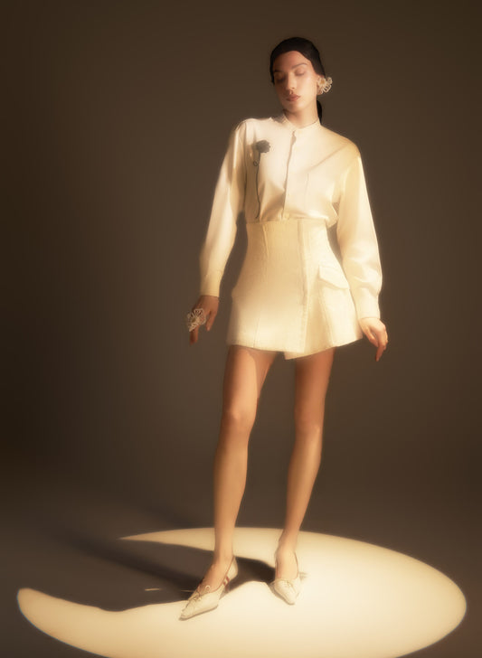 Sequin-Embellished Mini Skirt