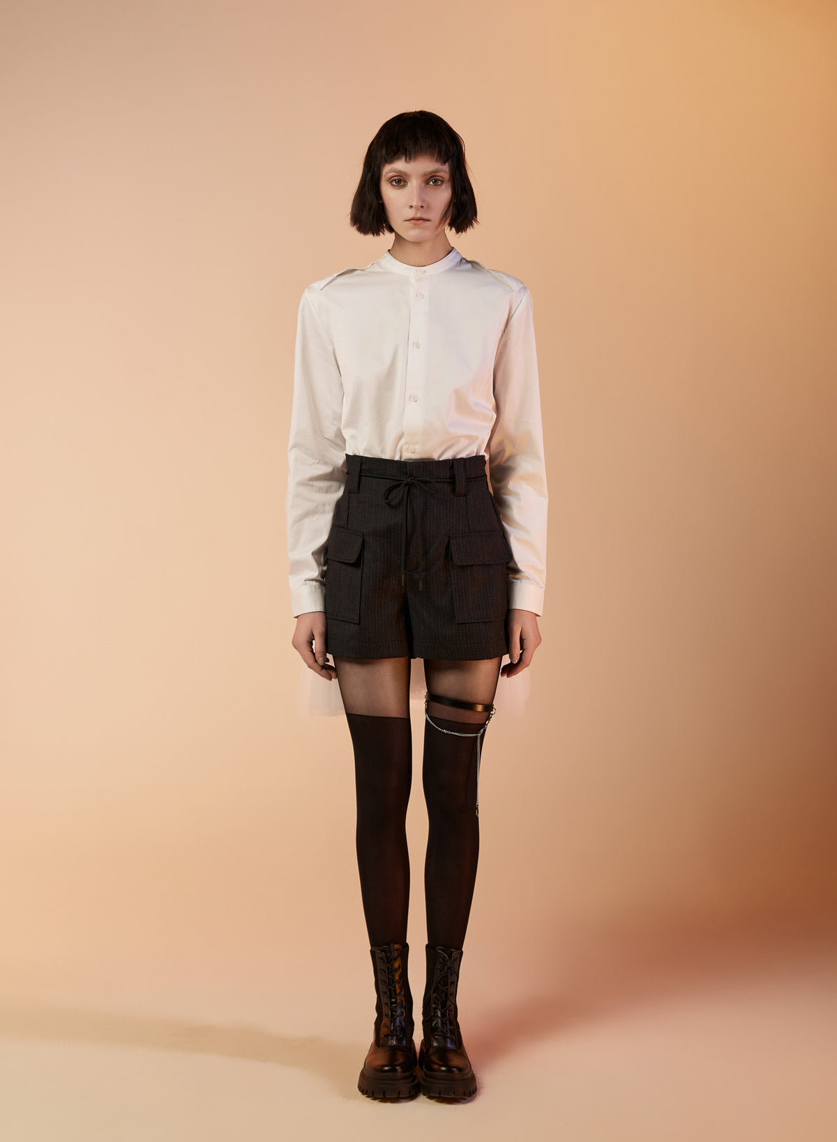 Layered Tulle Shirt